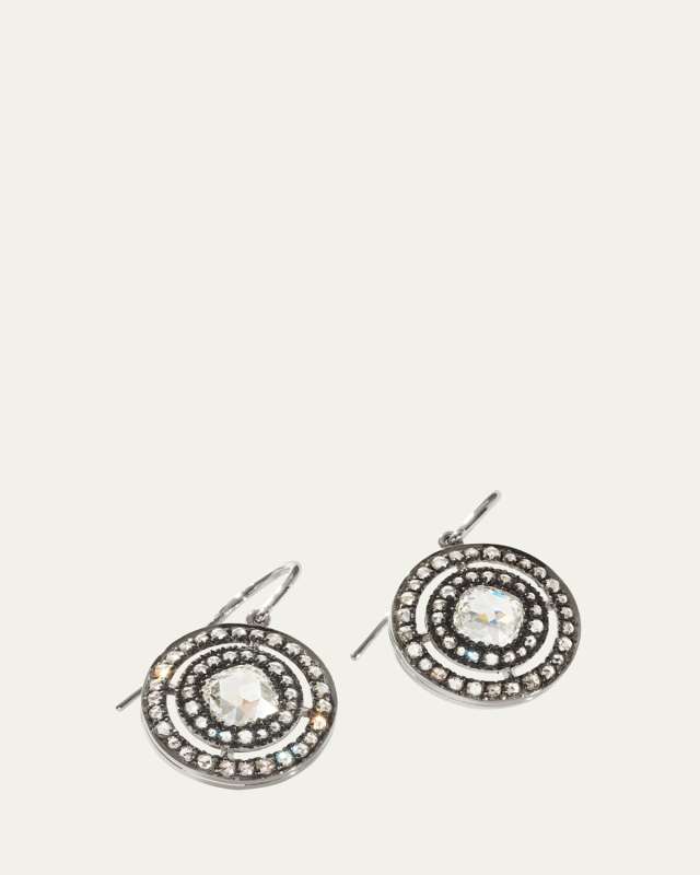 18K White Gold Medium Lab Diamond Double Halo Earrings